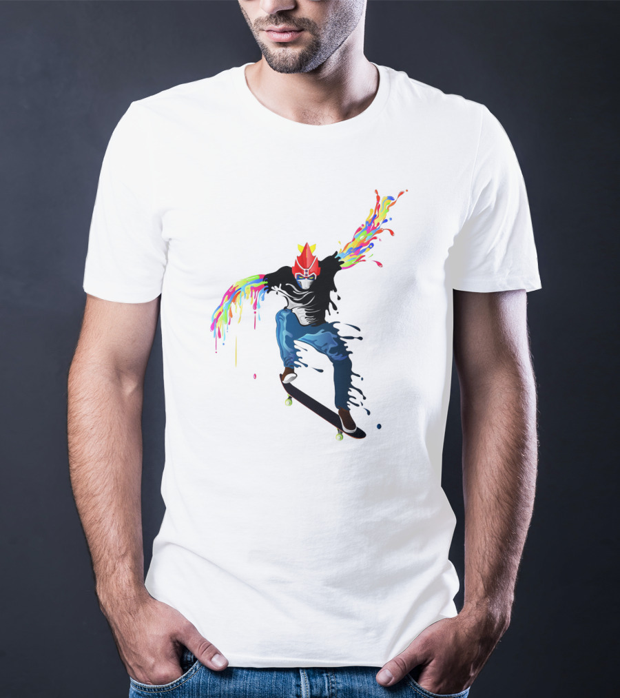 Voltes V Skater Color Splash Jump T-Shirt