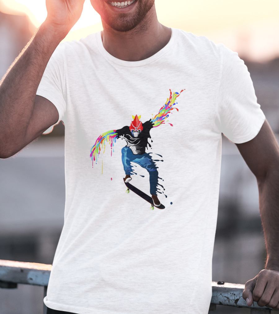 Voltes V Skater Color Splash Jump T-Shirt