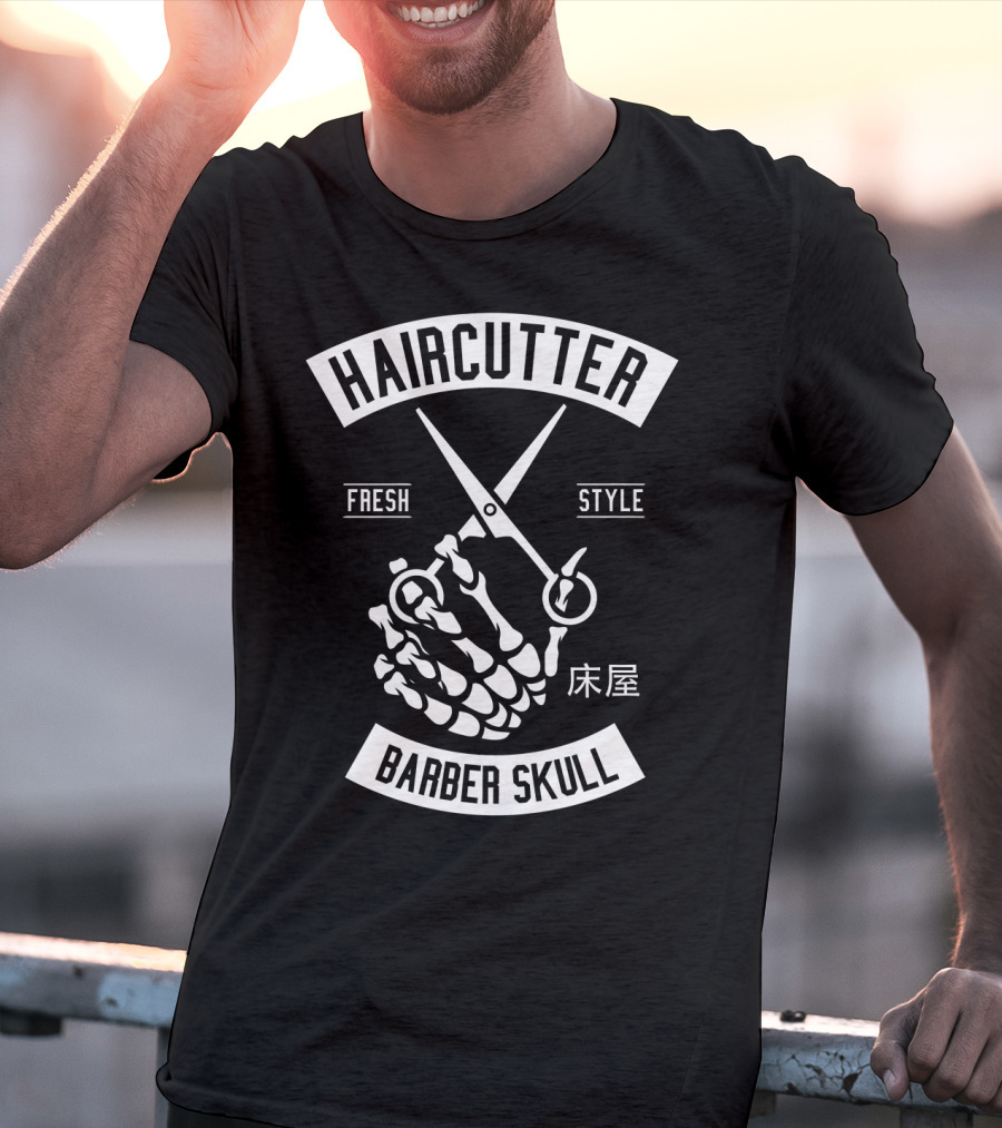 Haircutter Barber Skull Fresh T-Shirt