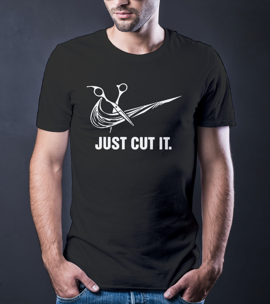 Just Cut It Hairstylist Scissors Swoosh T-Shirt