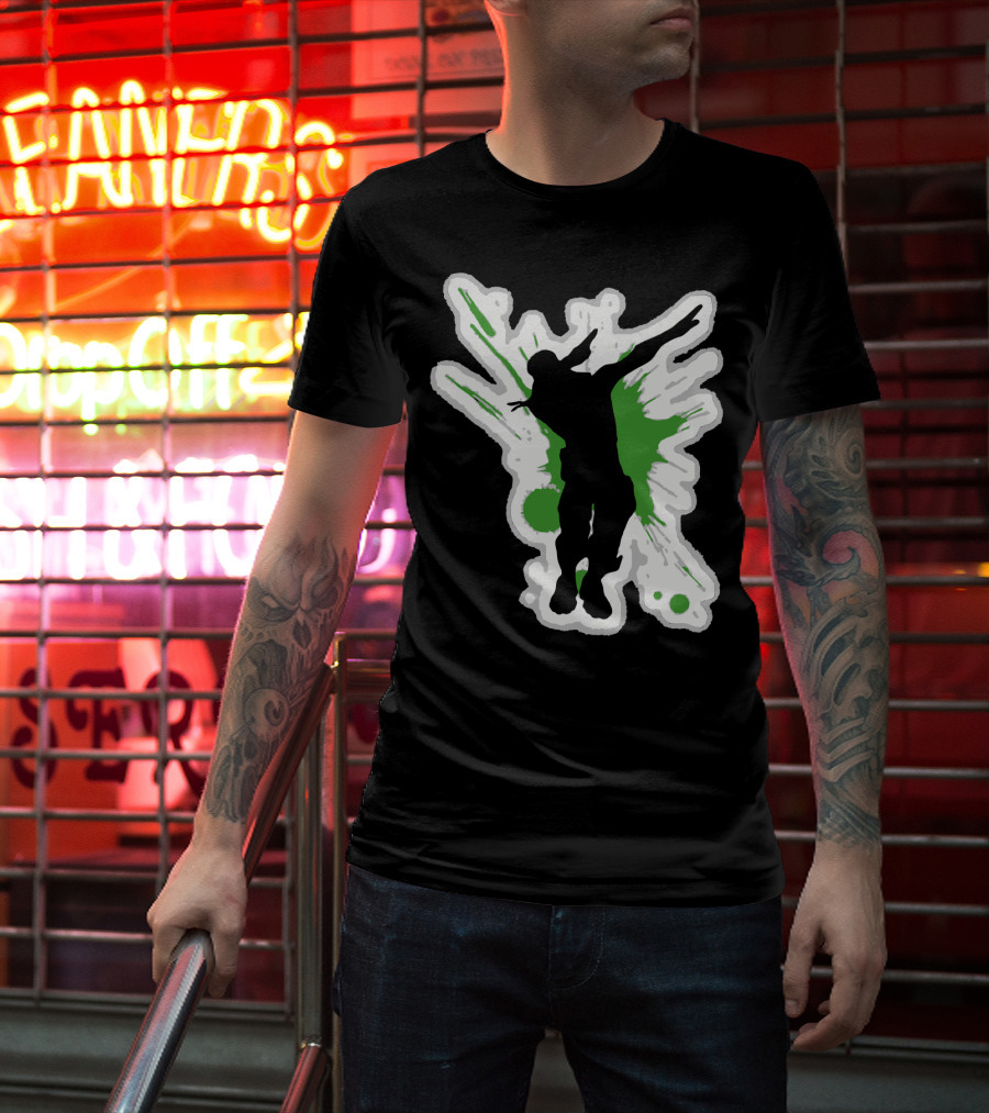 Silhouette Dab With Dynamic Green Splash - Dane Dab T-Shirt