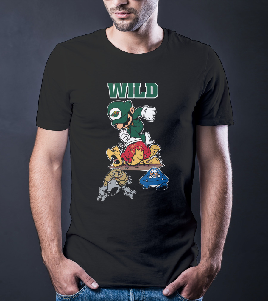 Wild Minnesota Wild Parody With Cartoon Characters And Sports Team T-Shirt