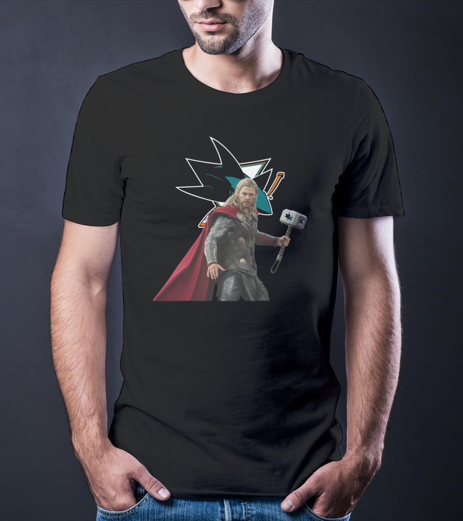 San Jose Sharks Thor Hammer Hero T-Shirt