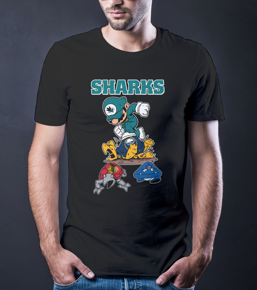 San Jose Sharks Character Crossover With Hockey Inspired Elements T-Shirt