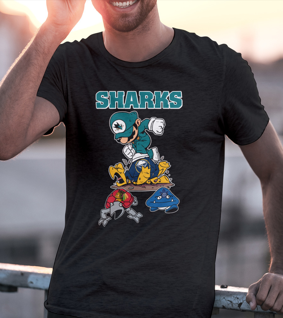 San Jose Sharks Character Crossover With Hockey Inspired Elements T-Shirt
