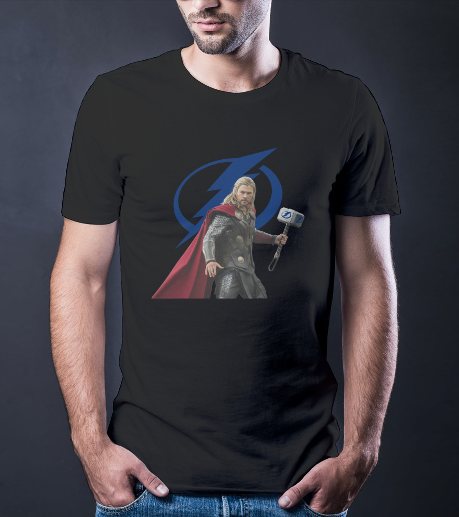 Tampa Bay Lightning Thor Hammer Fusion T-Shirt