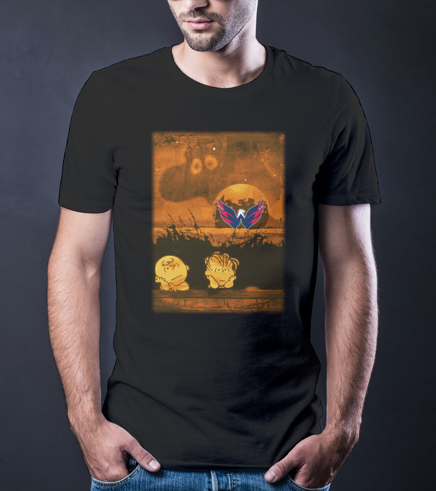 Halloween Washington Capitals Great Pumpkin Peanuts Mashup T-Shirt