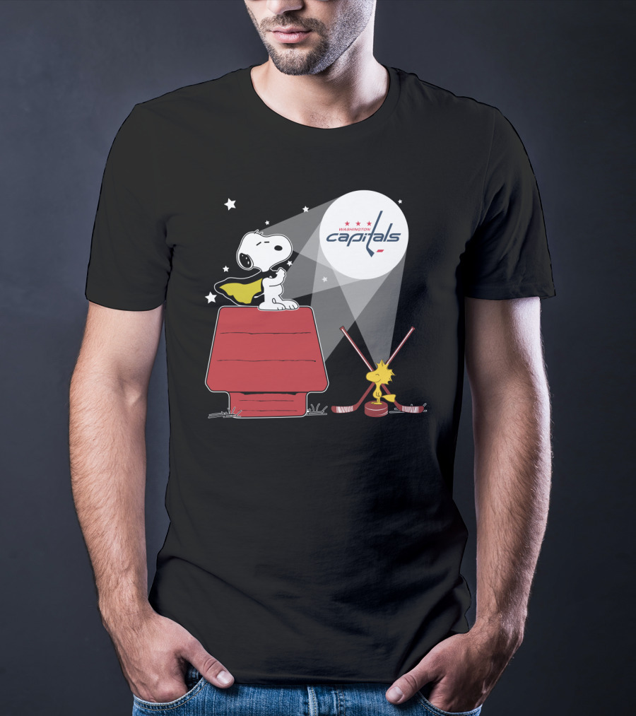 Snoopy And Woodstock Washington Capitals Nhl Hockey Spotlight T-Shirt
