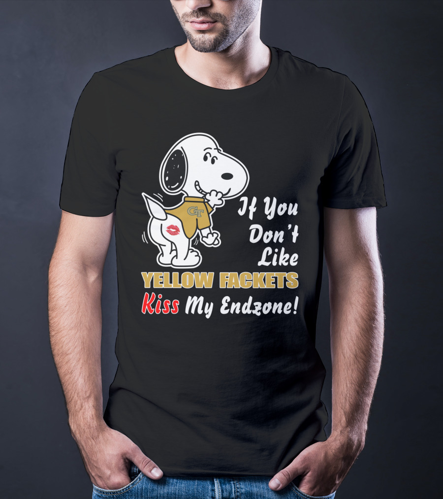 If You Don’t Like Yellow Jackets Kiss My Endzone Georgia Gt Football T-Shirt