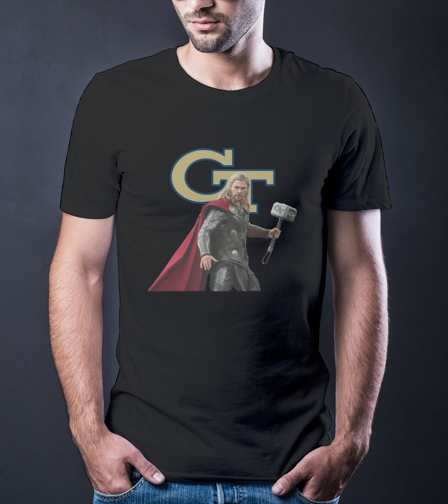 Gt Thor With Hammer And Cape T-Shirt