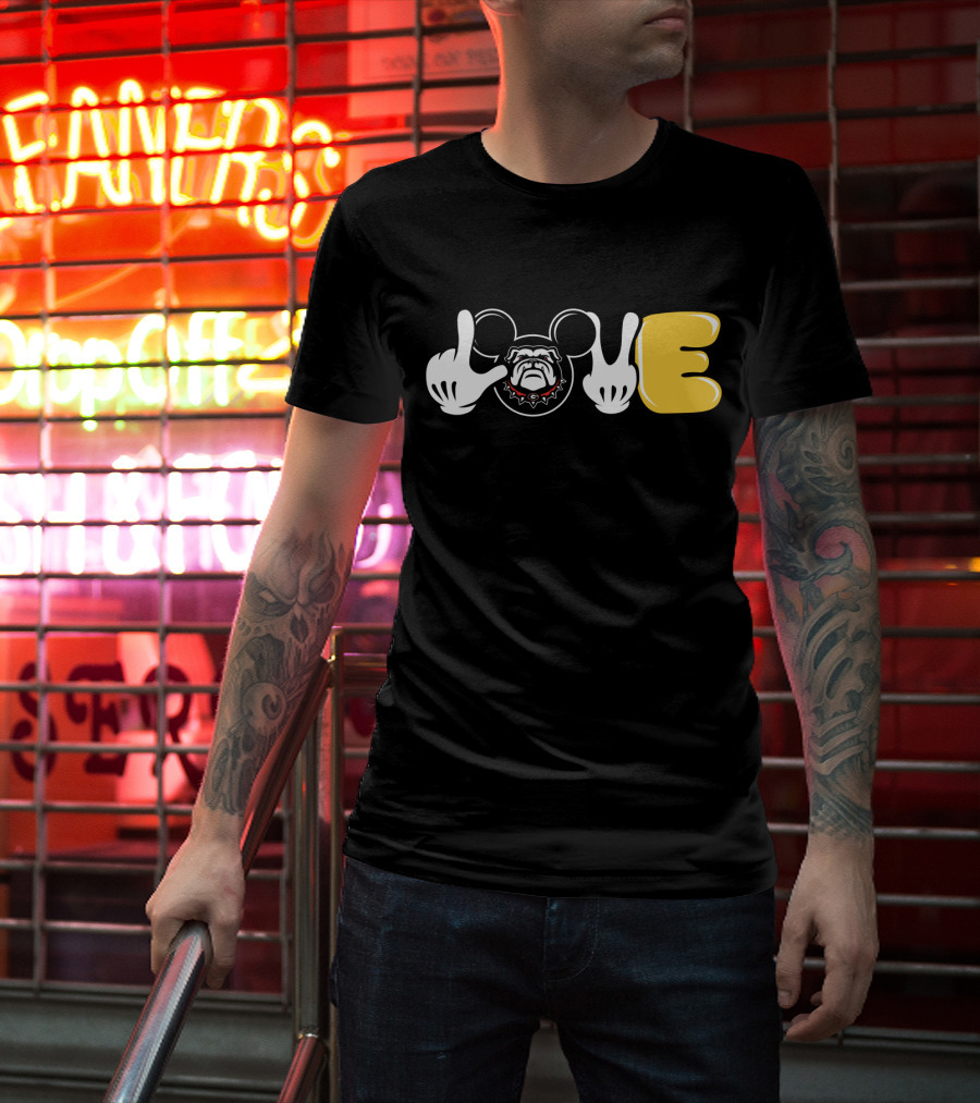 Love Georgia Football Mickey Bulldog T-Shirt