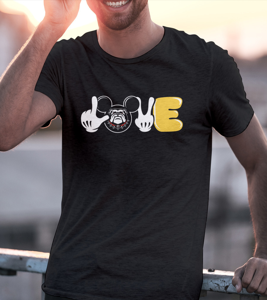 Love Georgia Football Mickey Bulldog T-Shirt