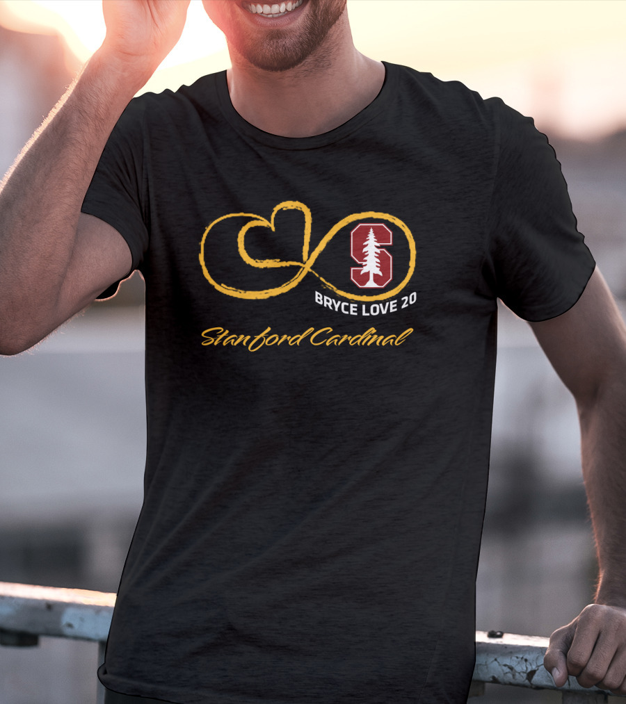 Stanford Cardinal Bryce Love 20 Football Infinity T-Shirt