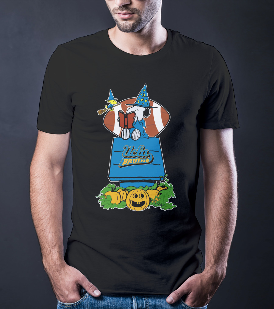 Halloween Ucla Bruins Football Peanuts Snoopy Witch Hat Pumpkins T-Shirt