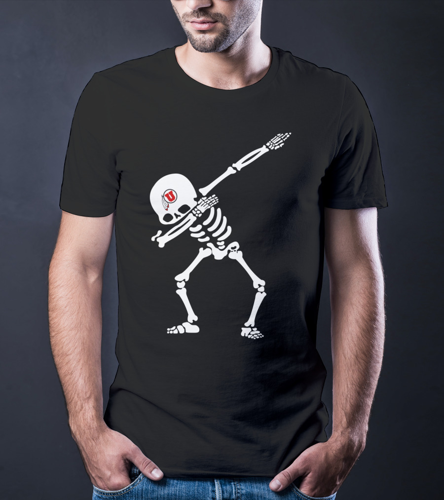 Utah Football Dabbing Skeleton T-Shirt