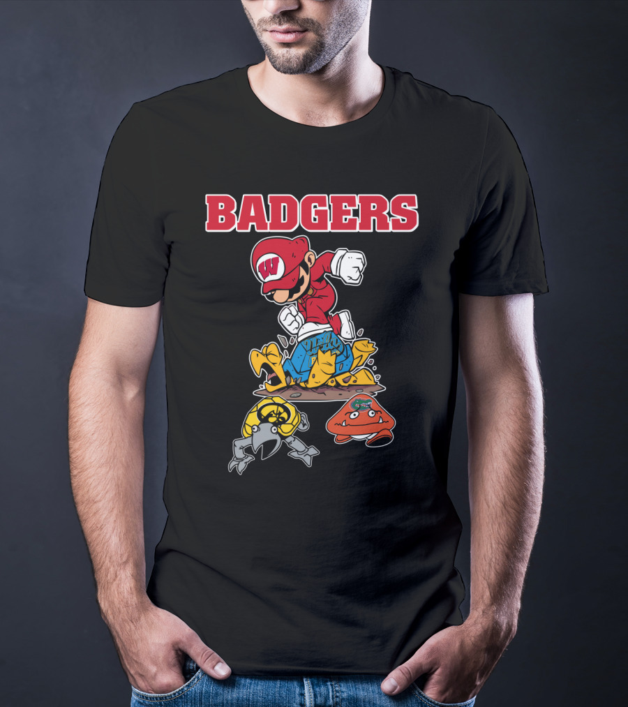 Badgers Wisconsin Football Character T-Shirt