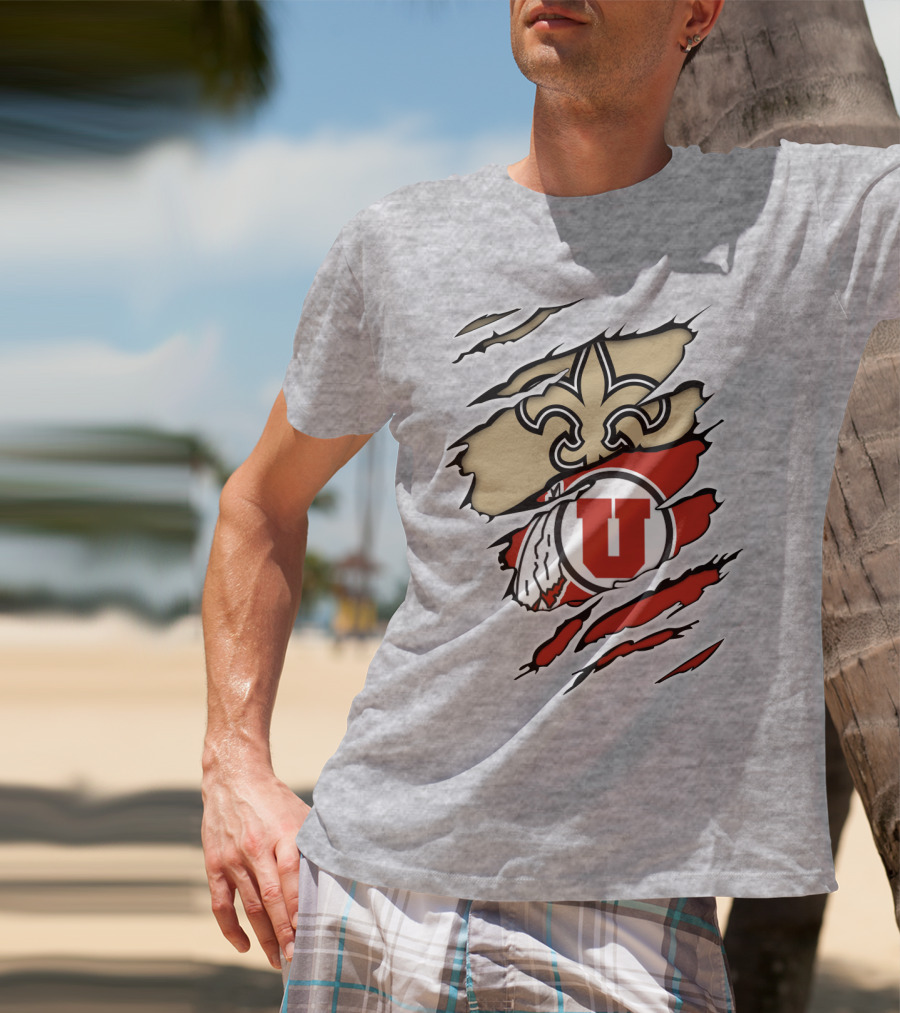 Saints And Utes Logo Fusion T-Shirt