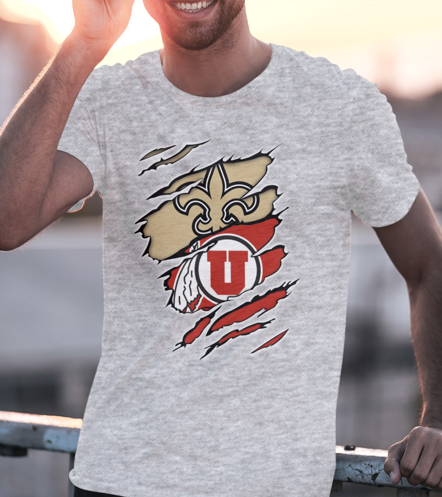 Saints And Utes Logo Fusion T-Shirt