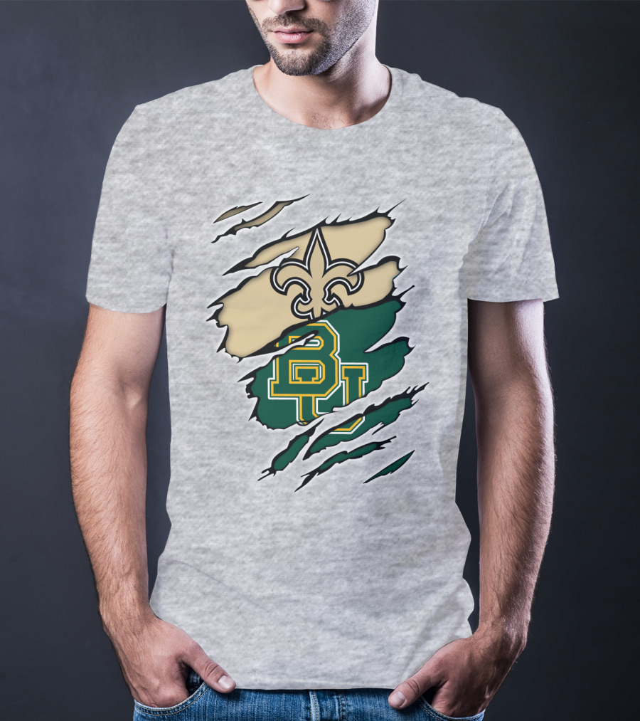 Saints Fleur-de-Lis Over Baylor Bears T-Shirt