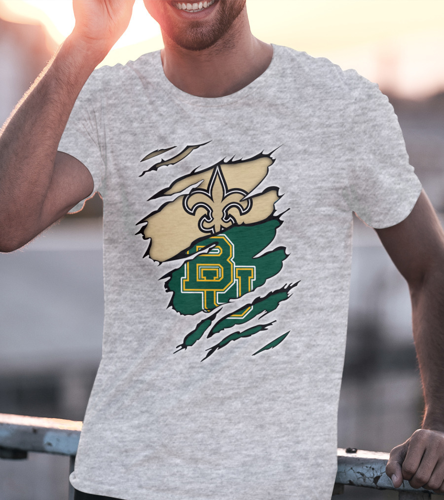 Saints Fleur-de-Lis Over Baylor Bears T-Shirt