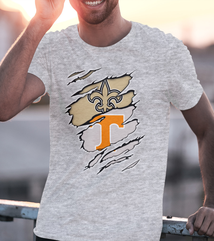 New Orleans Saints Tennessee Volunteers Fleur-de-Lis T T-Shirt