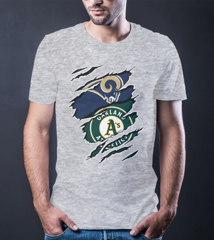 Rams Athletics Oakland A's Logo Clash T-Shirt