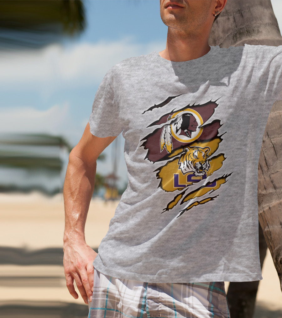 Redskins Tiger Head Logo Lsu T-Shirt