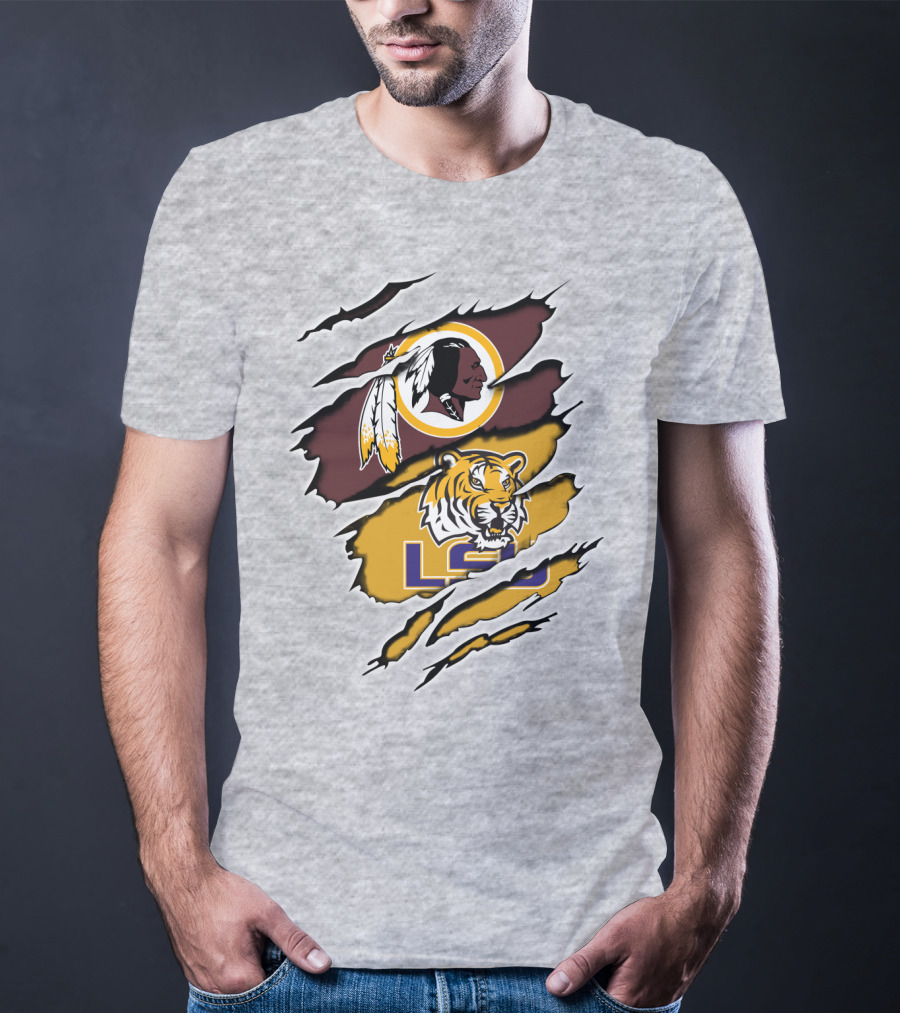 Redskins Tiger Head Logo Lsu T-Shirt