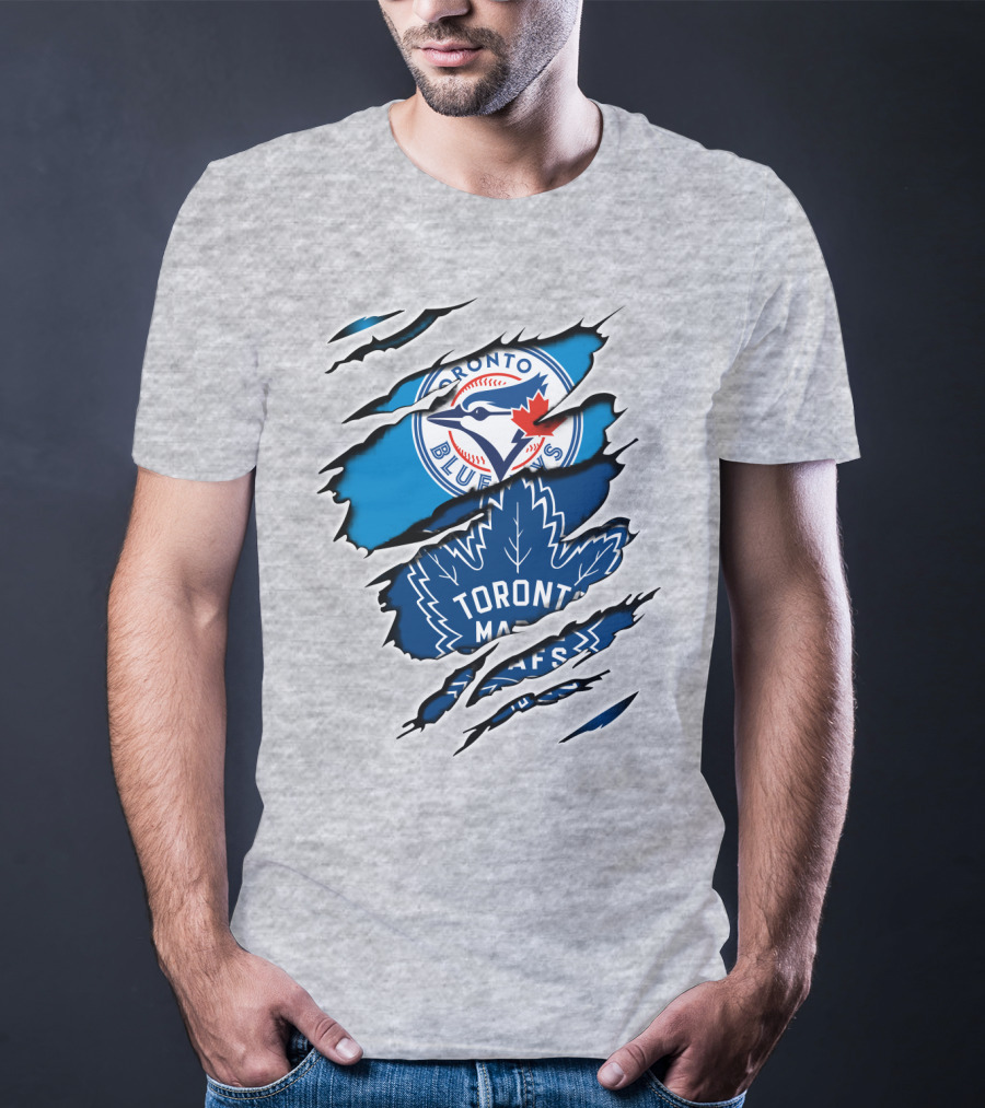 Toronto Blue Jays Maple Leafs Dual Logo Overlap T-Shirt