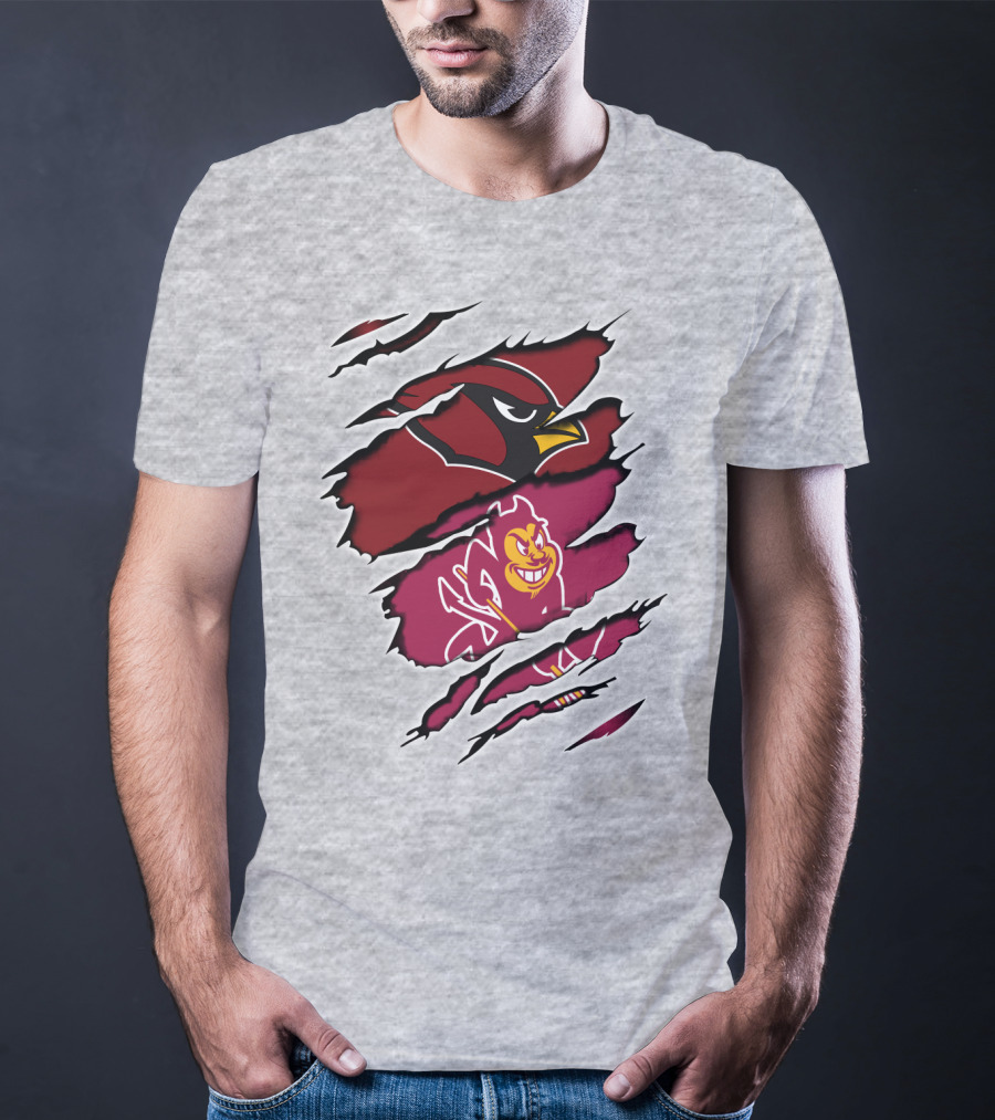 Arizona Cardinals Sun Devils Ripped T-Shirt