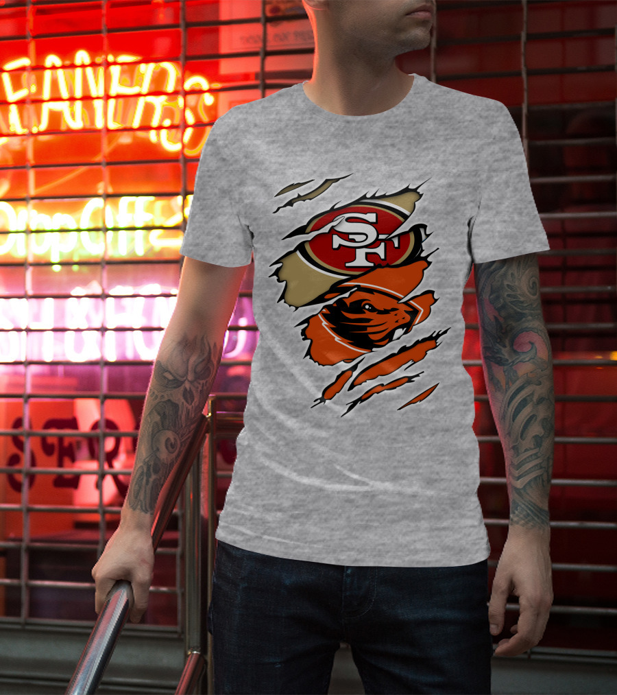 San Francisco 49ers Oregon State Beavers Merge T-Shirt
