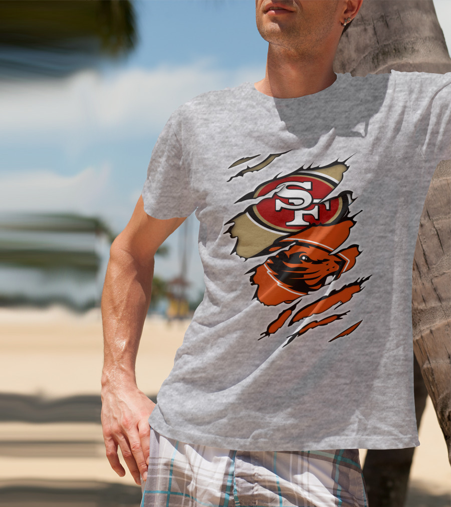 San Francisco 49ers Oregon State Beavers Merge T-Shirt