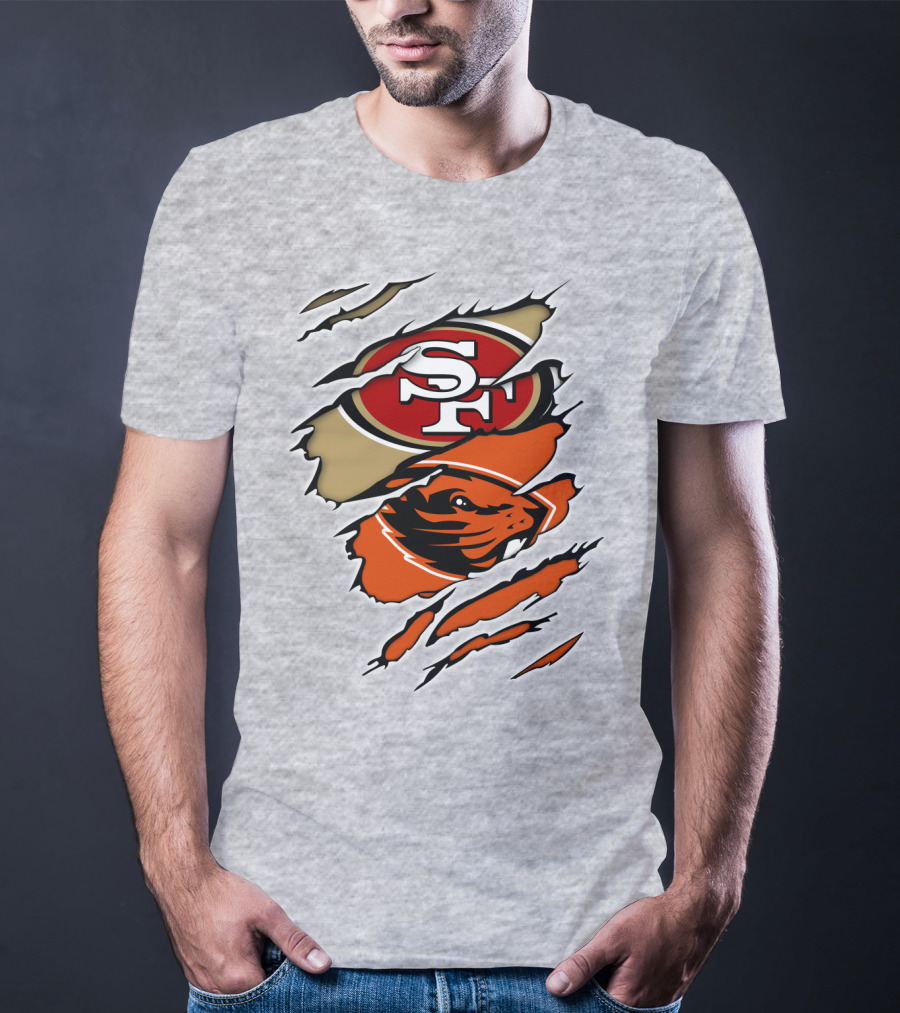 San Francisco 49ers Oregon State Beavers Merge T-Shirt