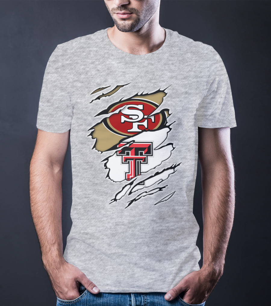 49ers SF Logo Texas Tech Red Raiders TT T-Shirt