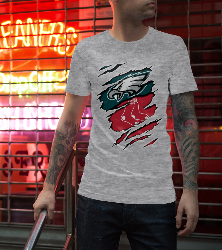 Eagles Redsox Logo Fusion T-Shirt