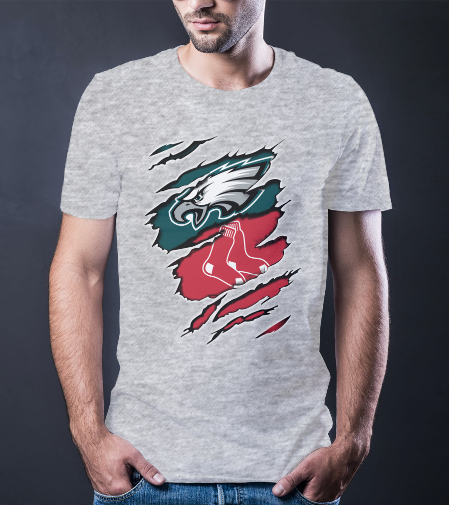 Eagles Redsox Logo Fusion T-Shirt