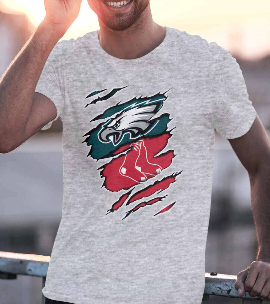 Eagles Redsox Logo Fusion T-Shirt