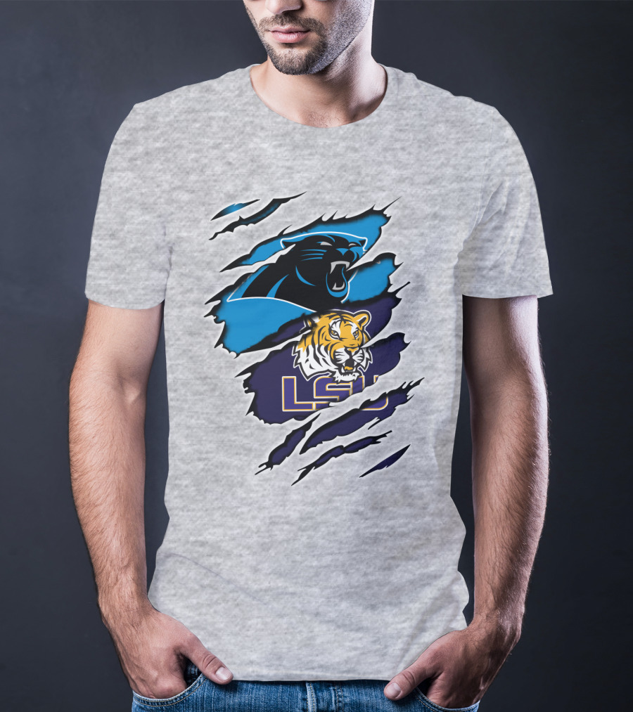 Carolina Panthers And LSU Tigers T-Shirt