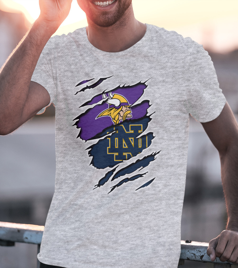 Vikings Notredame Logo Fusion T-Shirt