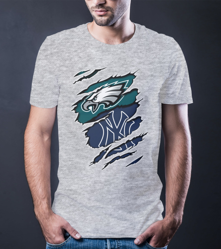 Eagles Yankees Logo Mashup Eagles Yankees T-Shirt