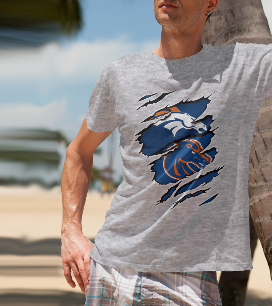 Boise Broncos Broncos Logo Mashup T-Shirt