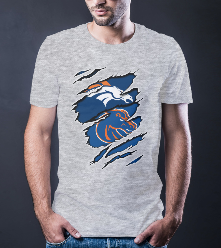 Boise Broncos Broncos Logo Mashup T-Shirt