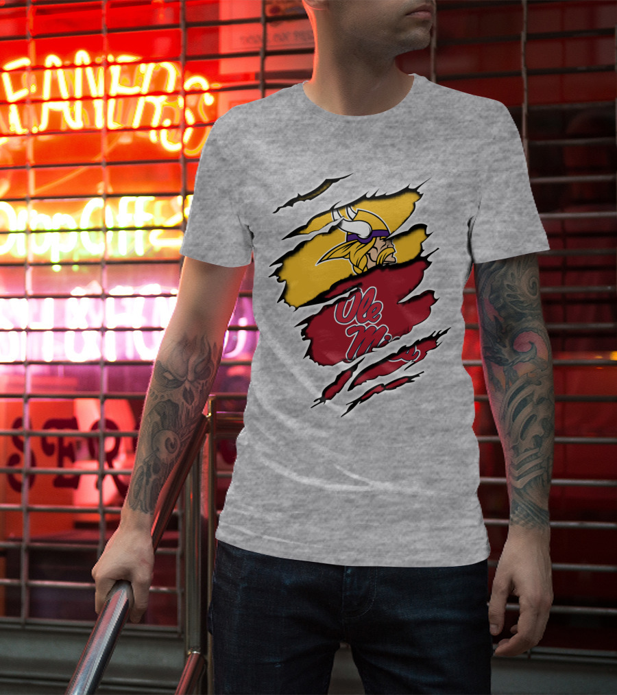 Ole Miss Vikings Torn T-Shirt