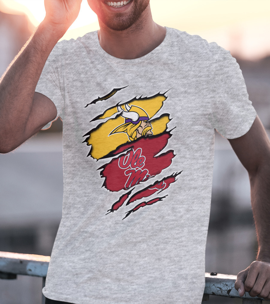 Ole Miss Vikings Torn T-Shirt