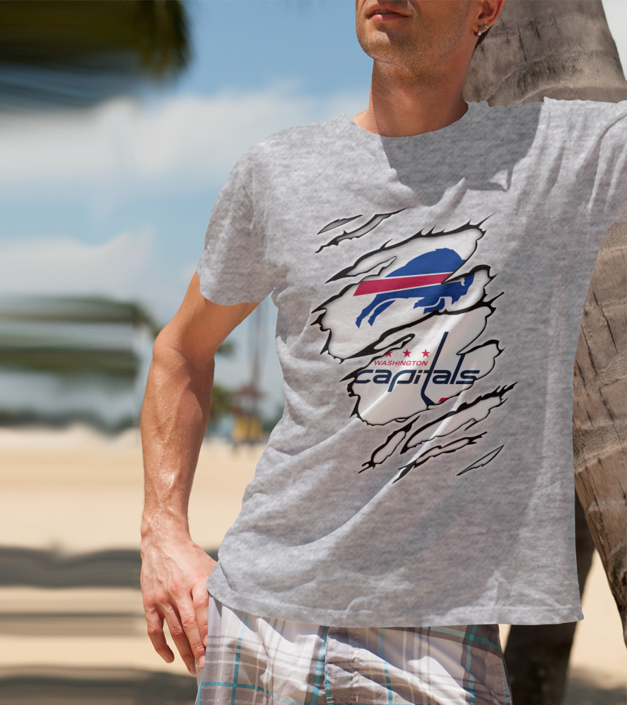 Buffalo Bills Washington Capitals Crossover Collaboration T-Shirt