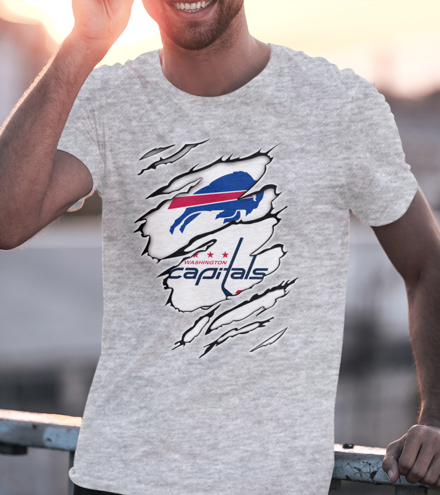 Buffalo Bills Washington Capitals Crossover Collaboration T-Shirt