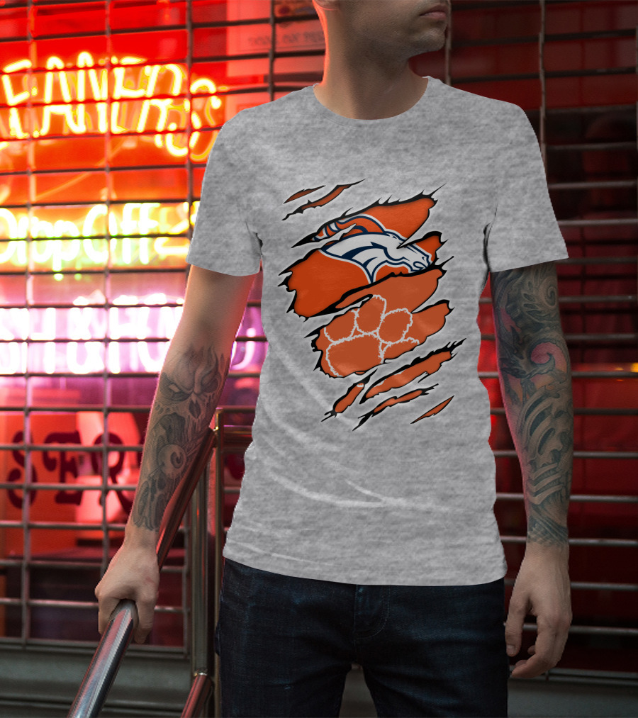 Broncos Clemson Paw Scratch T-Shirt