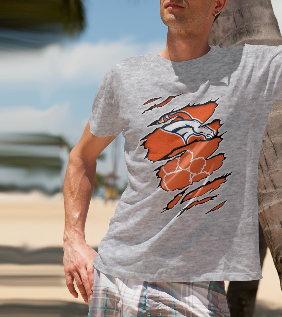 Broncos Clemson Paw Scratch T-Shirt