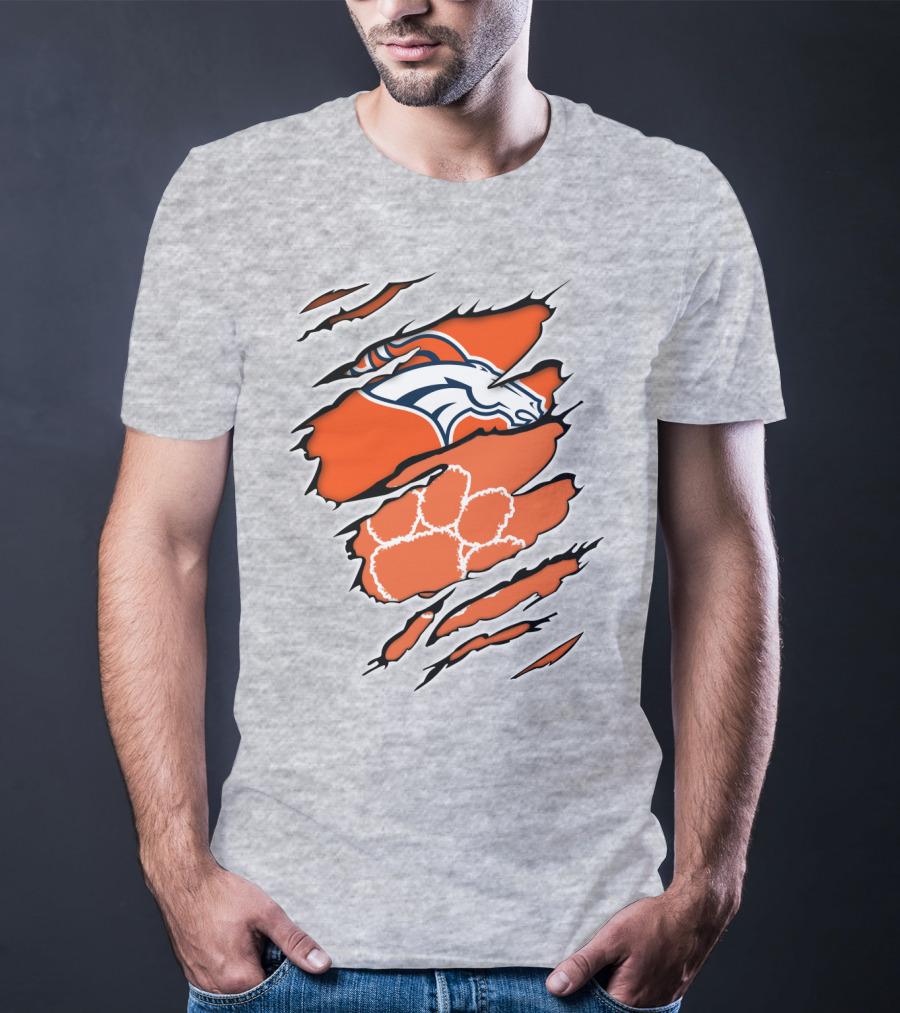 Broncos Clemson Paw Scratch T-Shirt
