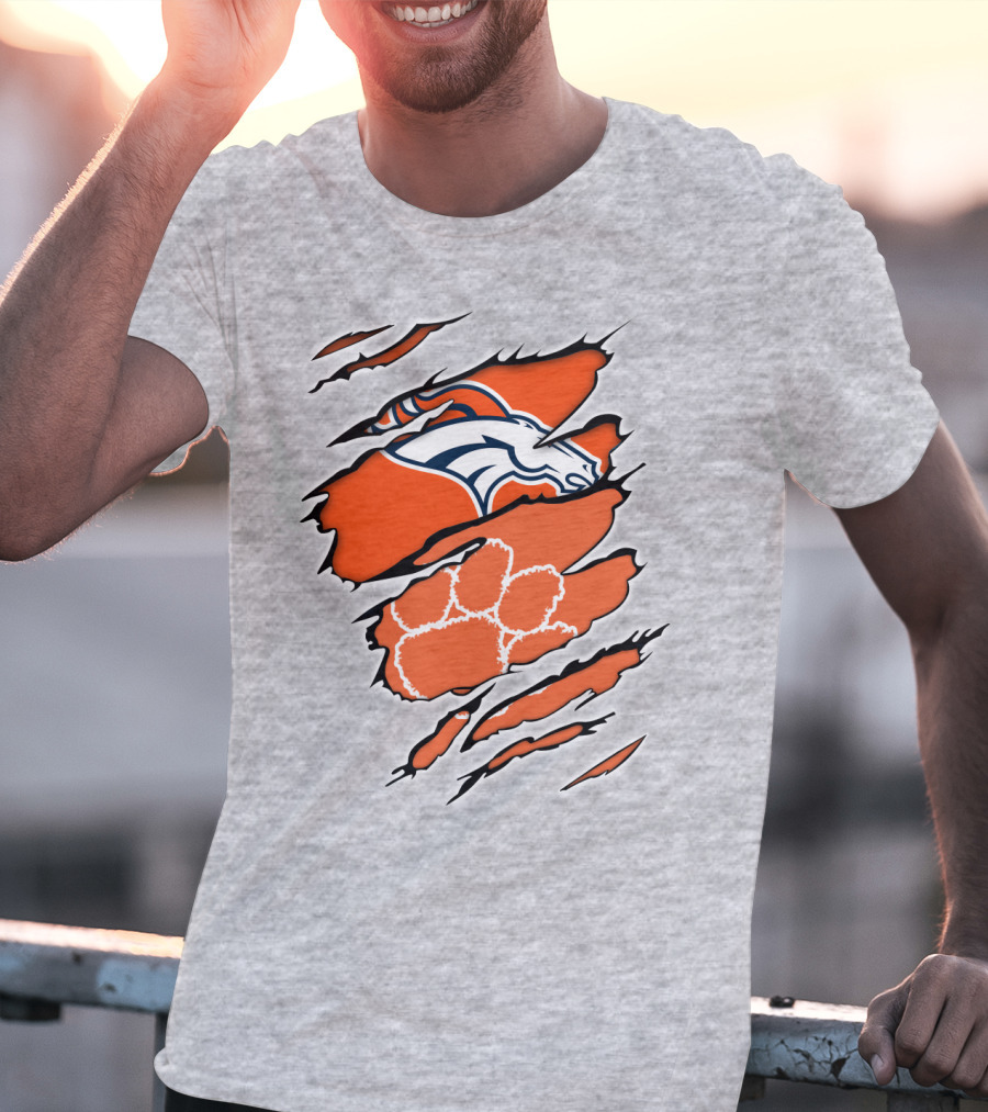 Broncos Clemson Paw Scratch T-Shirt